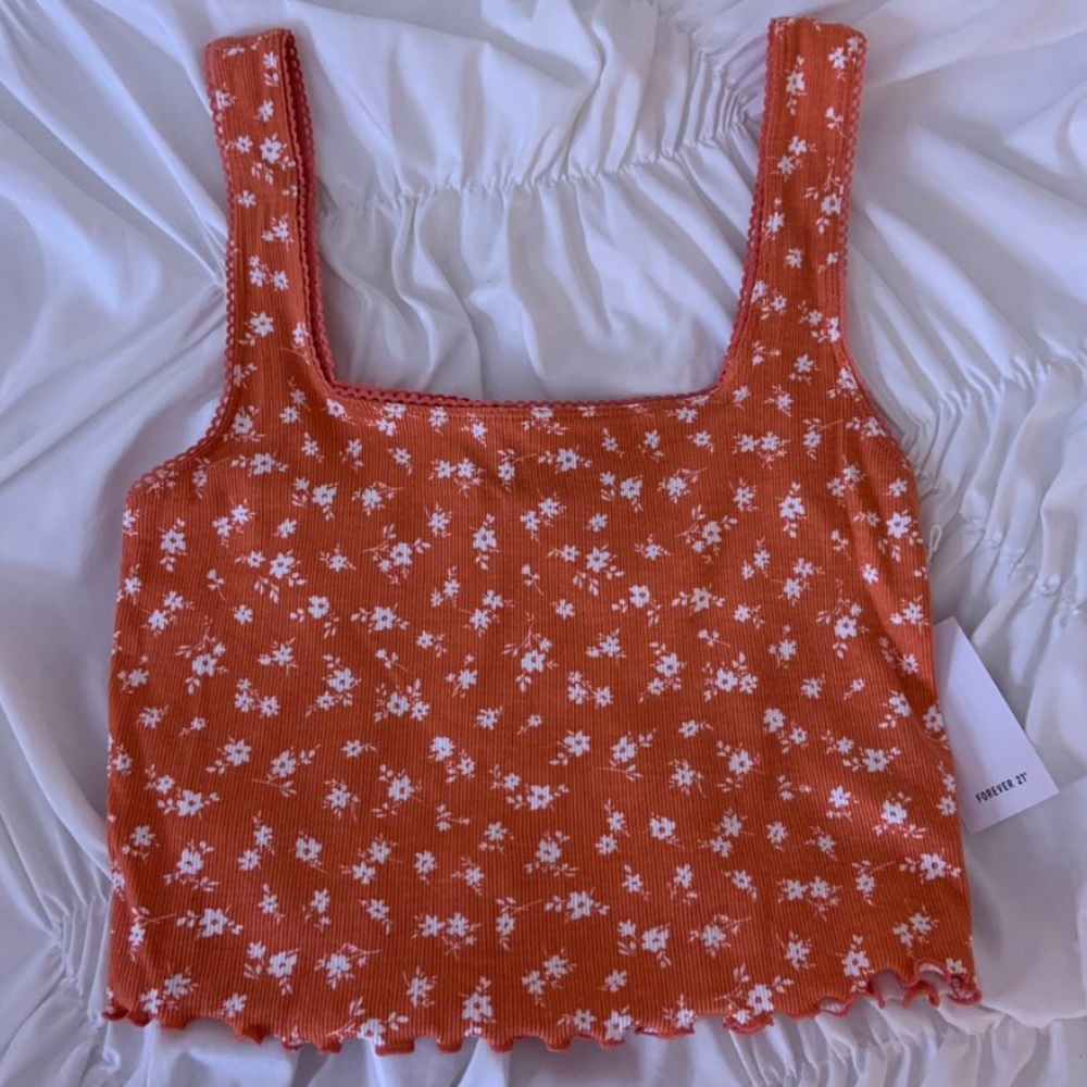 f21 floral tank